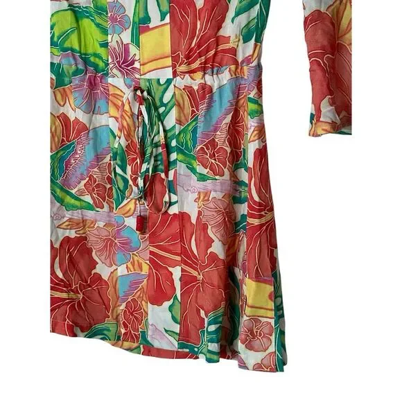 Maaji Joy Kaftan Cover Up Womens Small Sky Garden Beach Tropical‎ Outdoor New - Picture 10 of 13